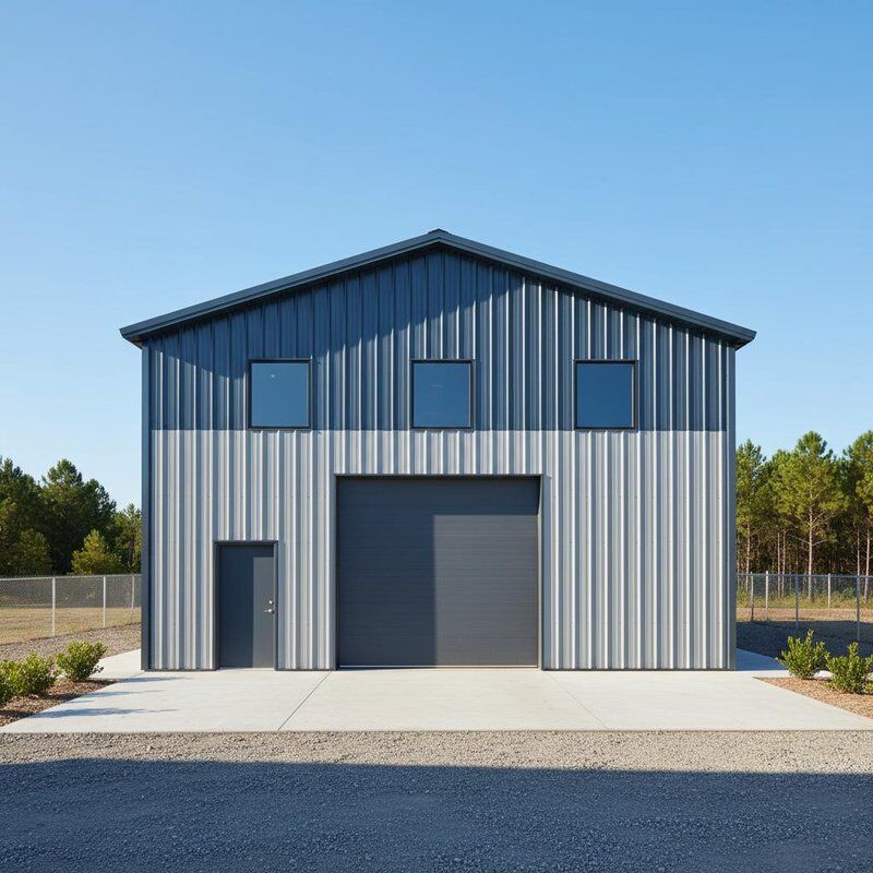 Pre Engineered Shop Building Metal Workshop Building with Gable Roof & Insulated Panels