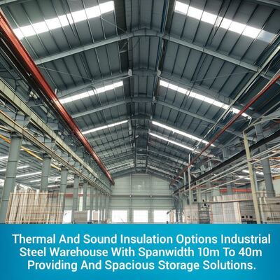 Versatile Steel Frame Factory Building Thermal Sound Insulation Steel Structure Warehouse Factory