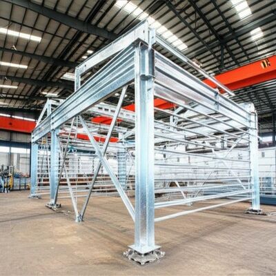 Durable Metal Workshop Building Customizable Galvanized Steel Building Weatherproof